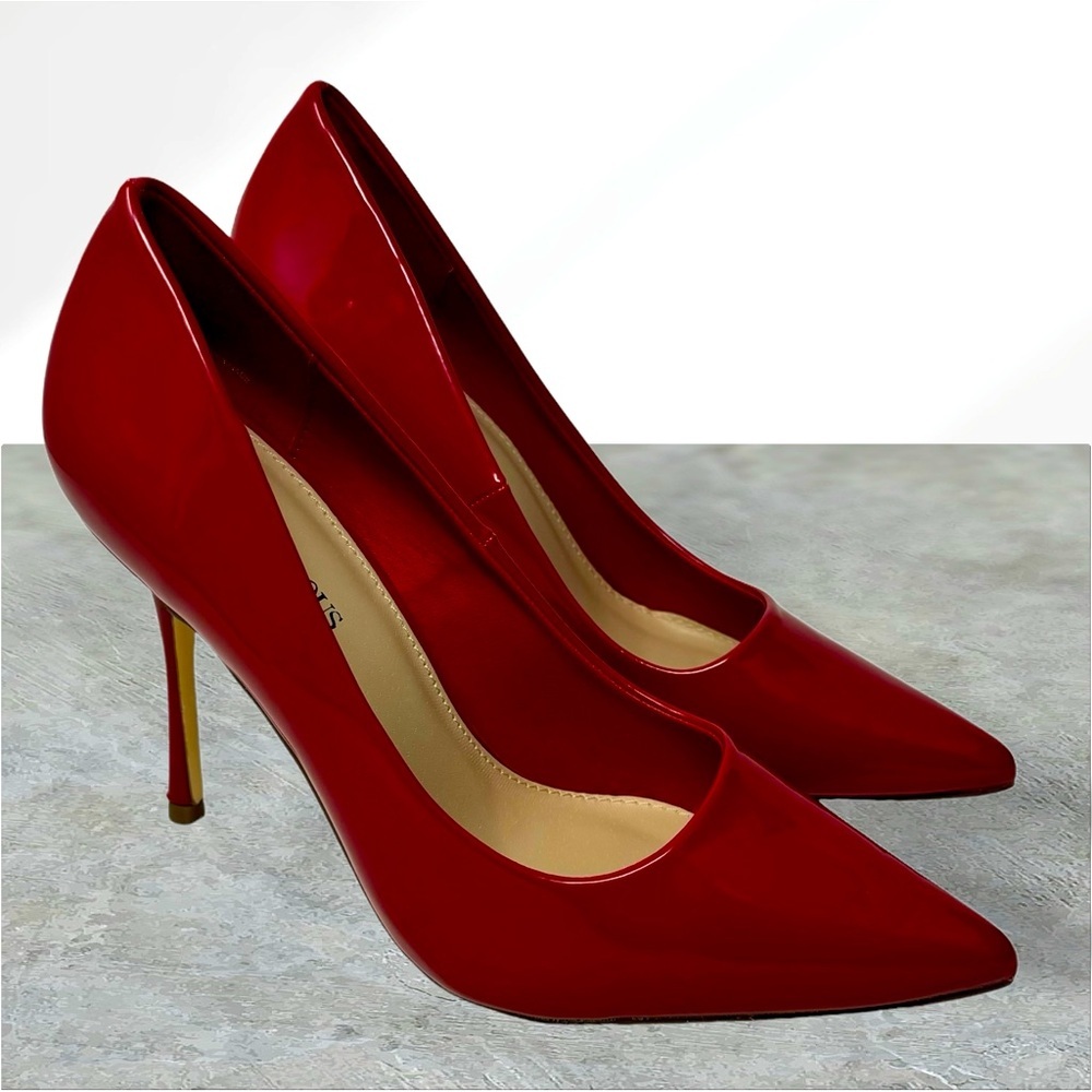 Justfabulous | Red 4” Heels | Pumps | Size 7 | NWOT